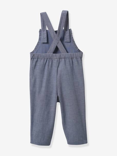 Dungarees in Chambray for Babies, by CYRILLUS blue 