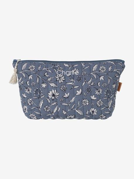 Toiletry Bag in Cotton Gauze for Children ecru+grey blue+printed blue+WHITE LIGHT SOLID WITH DESIGN+WHITE MEDIUM ALL OVER PRINTED 