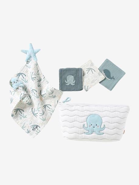 Gift Set for Newborns, Under the Ocean grey blue 