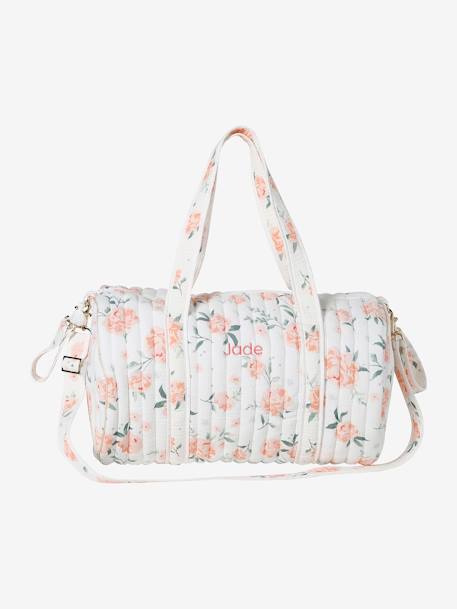 Baby Roll Changing Bag in Cotton Gauze White/Print+White/Print 