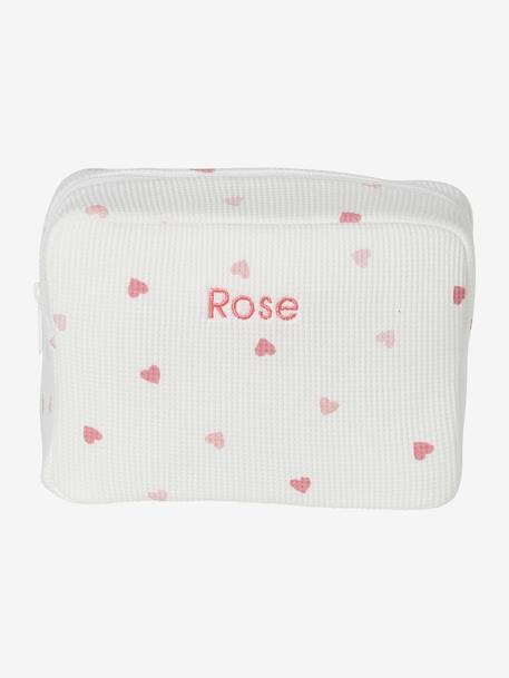 Toiletry Bag ecru+PINK LIGHT SOLID+sandy beige 