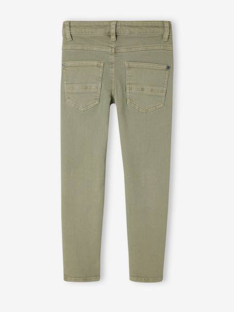 NARROW Hip, MorphologiK Slim Leg Coloured Trousers, for Boys beige+chocolate+green+grey green+khaki+slate blue+tomato red 