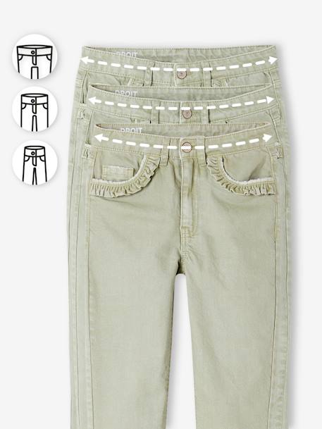 MEDIUM Hip MorphologiK Straight Leg Trousers for Girls blush+sage green 