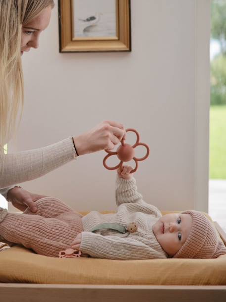 Daisy Rattle Teether - MUSHIE rose 