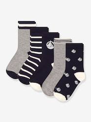 -Pack of 5 Pairs of Socks for Children, by Petit Bateau