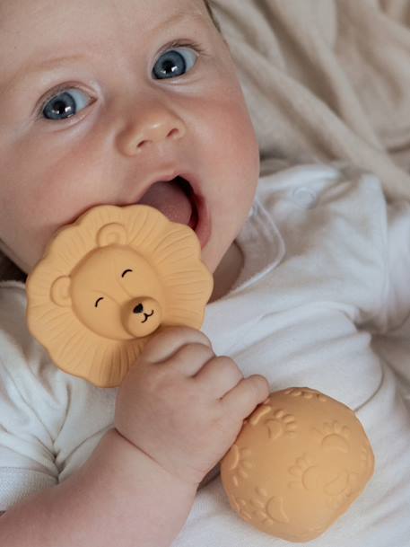 Rattle Teether - NATURBA beige+yellow 