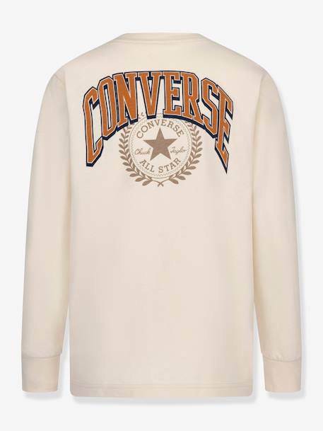 Collegiate Sport Stack Ls Top for Children by CONVERSE, in Organic Cotton beige 