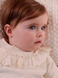 -Sweatshirt with Broderie Anglaise Ruffle for Newborn Babies