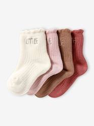 Baby-Socks & Tights-Pack of 4 Pairs of "Little" Socks for Babies