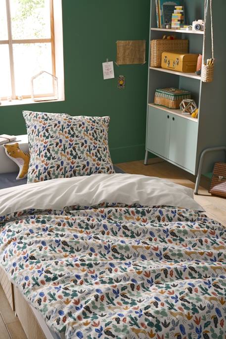 Duvet Cover + Pillowcase Set with Recycled Cotton, Mexicool multicoloured 