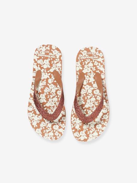 Printed Flip-Flops for Children printed brown 