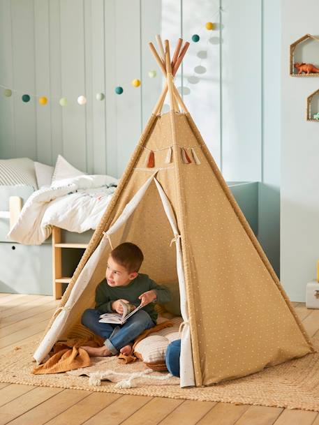 Reversible Tipi - Wood FSC® Certified caramel+Multi 