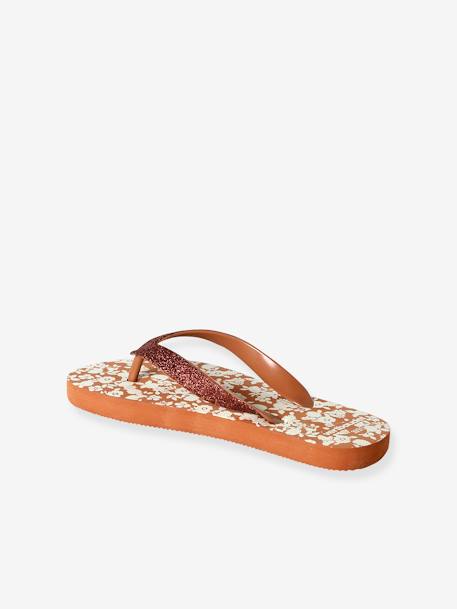 Printed Flip-Flops for Children printed brown 