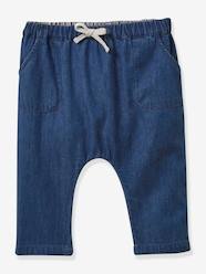 -Harem-Style Trousers in Lightweight Denim for Babies, by CYRILLUS