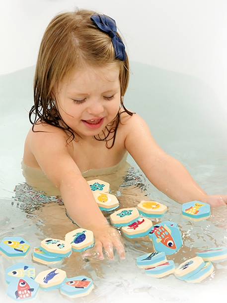 Bathtime Memory Puzzle - LUDI blue 