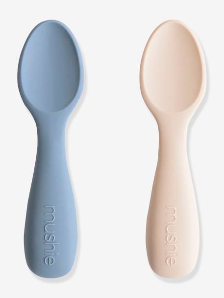 Toddler Starter Spoon - MUSHIE beige+blue 