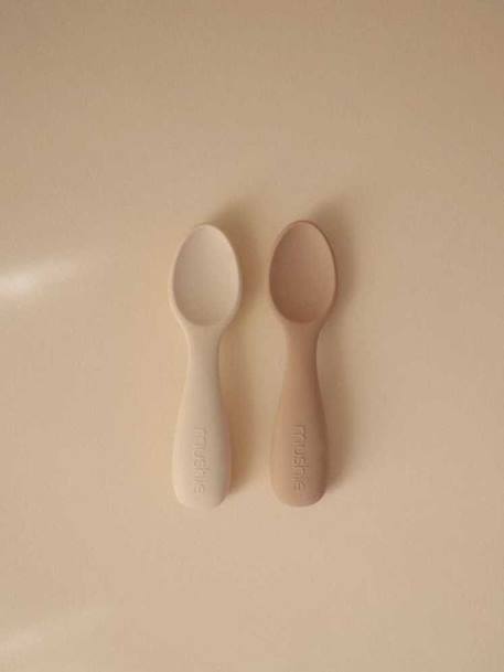 Toddler Starter Spoon - MUSHIE beige+blue 