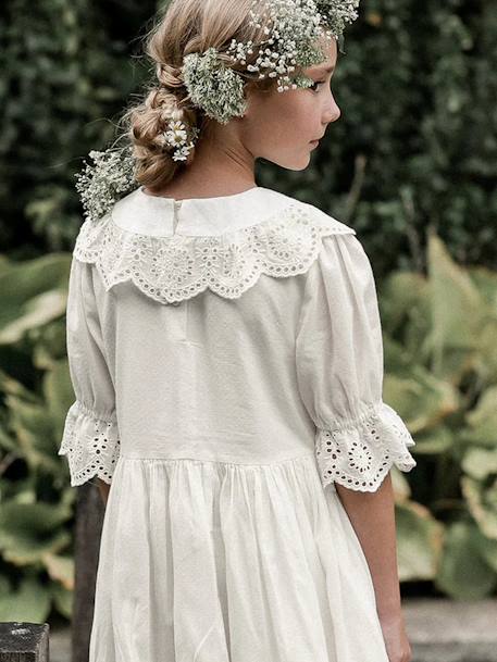 Occasion Wear Dress for Girls, Adeline by CYRILLUS white 