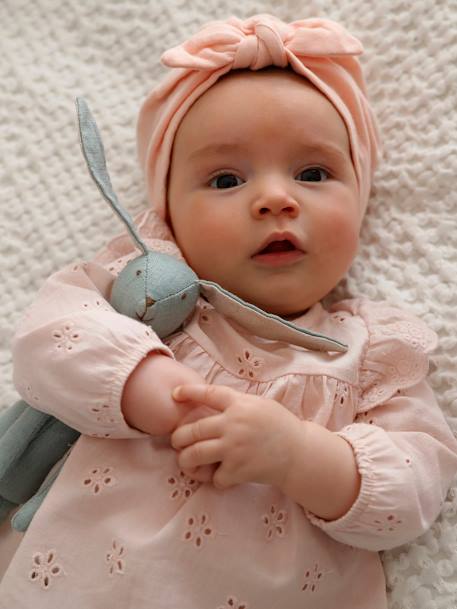 Plain Scarf Hat with Bow, for Baby Girls rose+rosy 