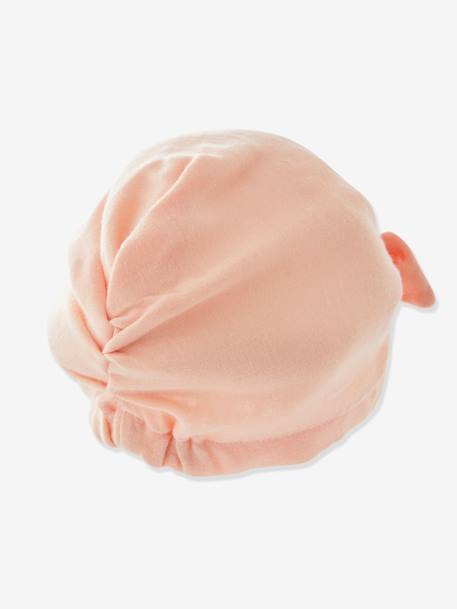 Plain Scarf Hat with Bow, for Baby Girls rose+rosy 