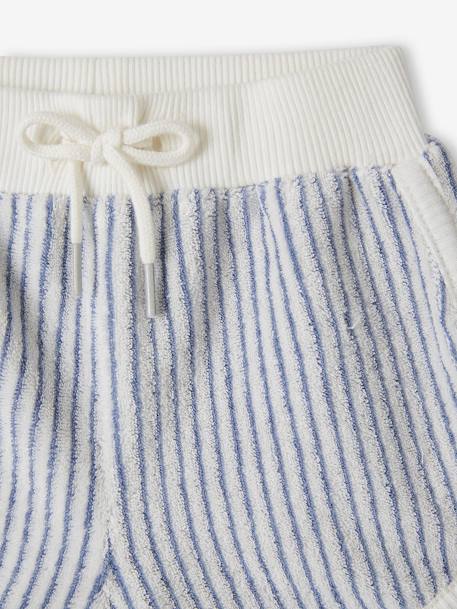 Pack of 4 Shorts in Terry Cloth, for Babies chambray blue 