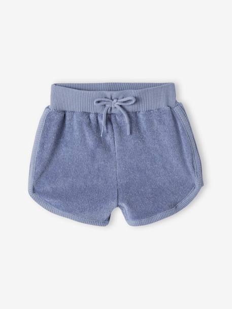 Pack of 4 Shorts in Terry Cloth, for Babies chambray blue 