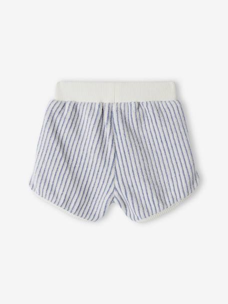 Pack of 4 Shorts in Terry Cloth, for Babies chambray blue 