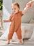 Honeycomb Jumpsuit for Babies rust 