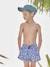 Swim Shorts with Stylised Flowers Print for Baby Boys printed blue 