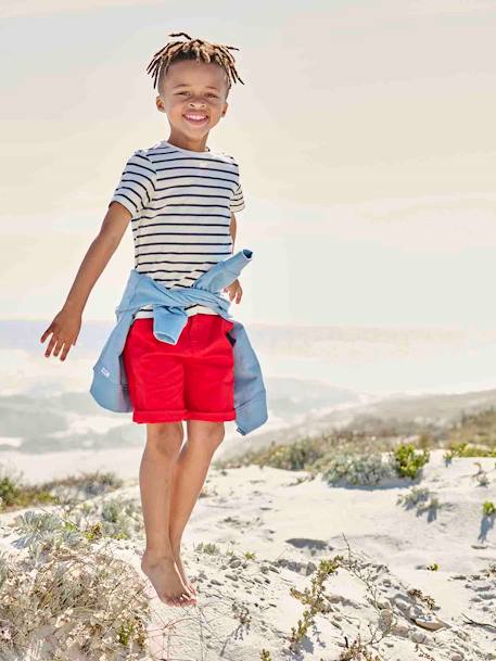 Chino Bermuda Shorts for Boys beige+BLUE MEDIUM SOLID WITH DESIGN+green+grey blue+red 