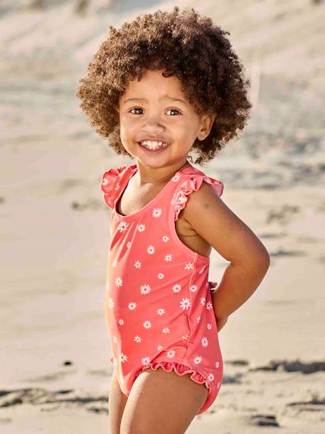 Swimsuit with Floral Print, for Baby Girls fuchsia 