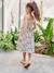 Strappy Midi-Length Dress for Girls blue+ecru+multicoloured+printed white+sky blue 