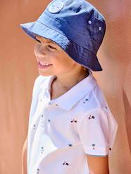 Boys-Tops-Polo Shirts-Printed Polo Shirt in Piqué Knit for Boys