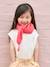 Plain Scarf with Tassels for Girls coral+sky blue 