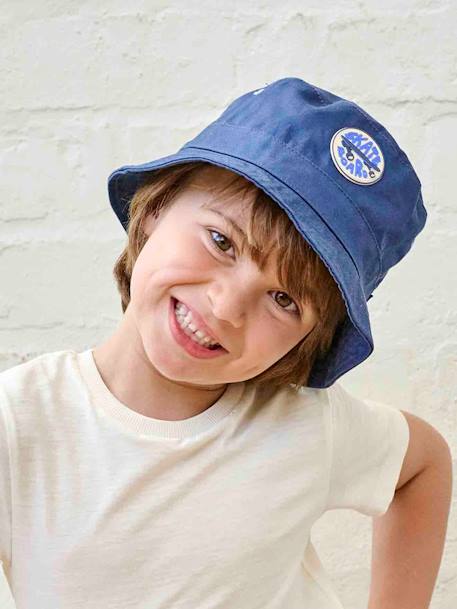 Skateboarding Bucket Hat for Boys blue 