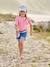 Denim Paperbag Bermuda Shorts for Girls stone 