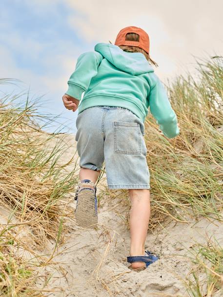 Easy-to-Slip-On Denim Bermuda Shorts for Boys double stone+stone 