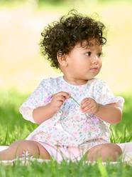 -Blouse with Flower Motifs for Babies