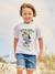 Fun T-Shirt with Animal, for Boys azure+turquoise+white 