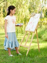 Ruffled Skirt in Lightweight Denim, for Girls