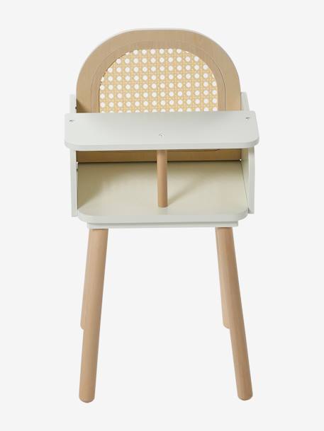 High Chair in FSC® Wood & Wicker white 