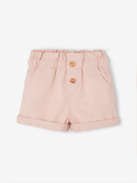 Shorts with Elasticated Waistband, for Babies clay beige+GREEN MEDIUM SOLID+pale pink 