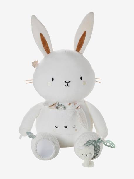 Plush Rabbit Activity Toy sage green 