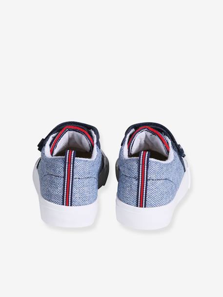 Hook-&-Loop Canvas Trainers for Children set blue 