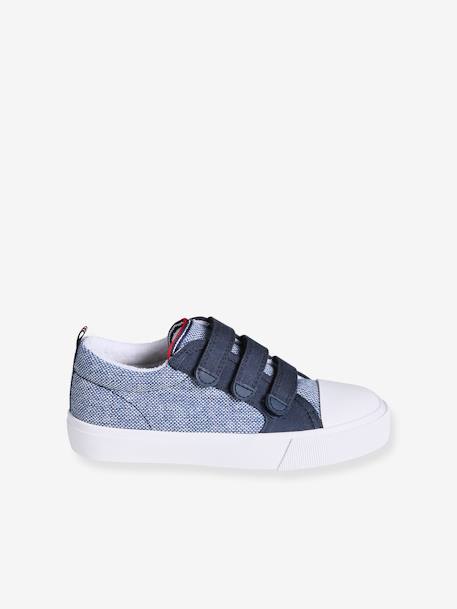 Hook-&-Loop Canvas Trainers for Children set blue 