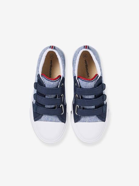 Hook-&-Loop Canvas Trainers for Children set blue 