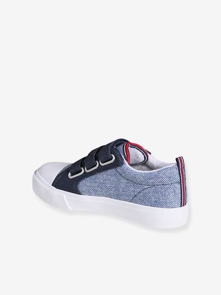 Hook-&-Loop Canvas Trainers for Children set blue 