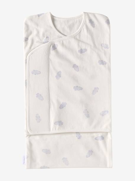 Jersey Knit Swaddle, Size 2 printed white 