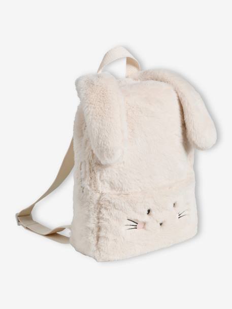 Bunny Rabbit Pre-School Backpack in Faux Fur ecru 