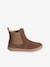 Leather Boots for Girls camel+navy blue 